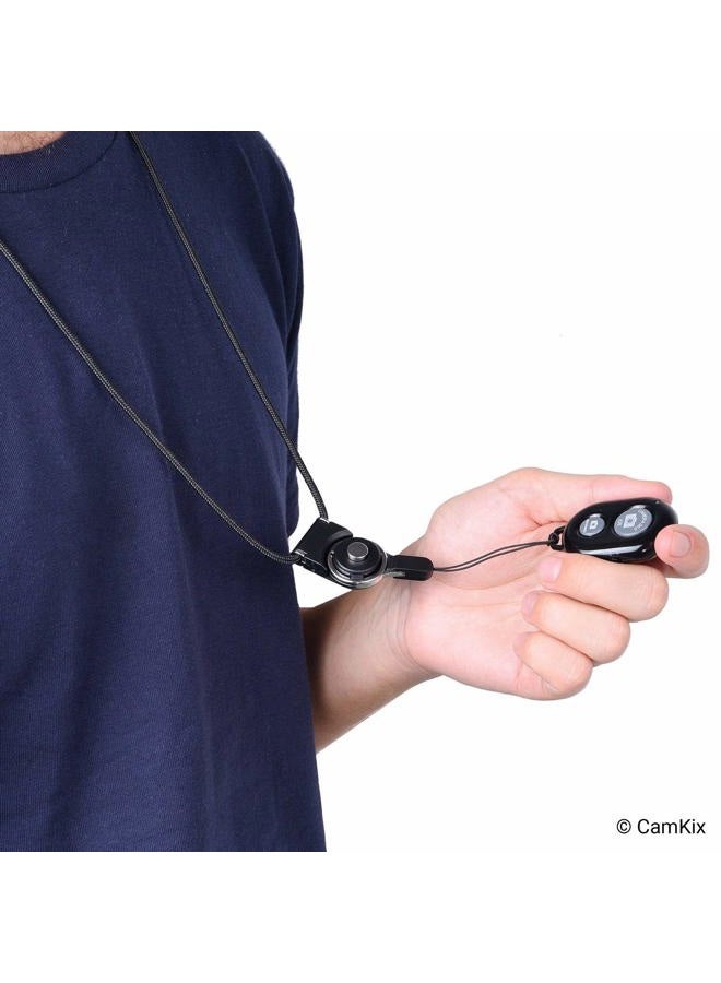CamKix Camera Shutter Remote Control with Bluetooth Wireless Technology - Black - Lanyard with Detachable Ring Mount - Capture Pictures/Video Wirelessly at 30 ft Compatible with iPhone/Android - Image 4