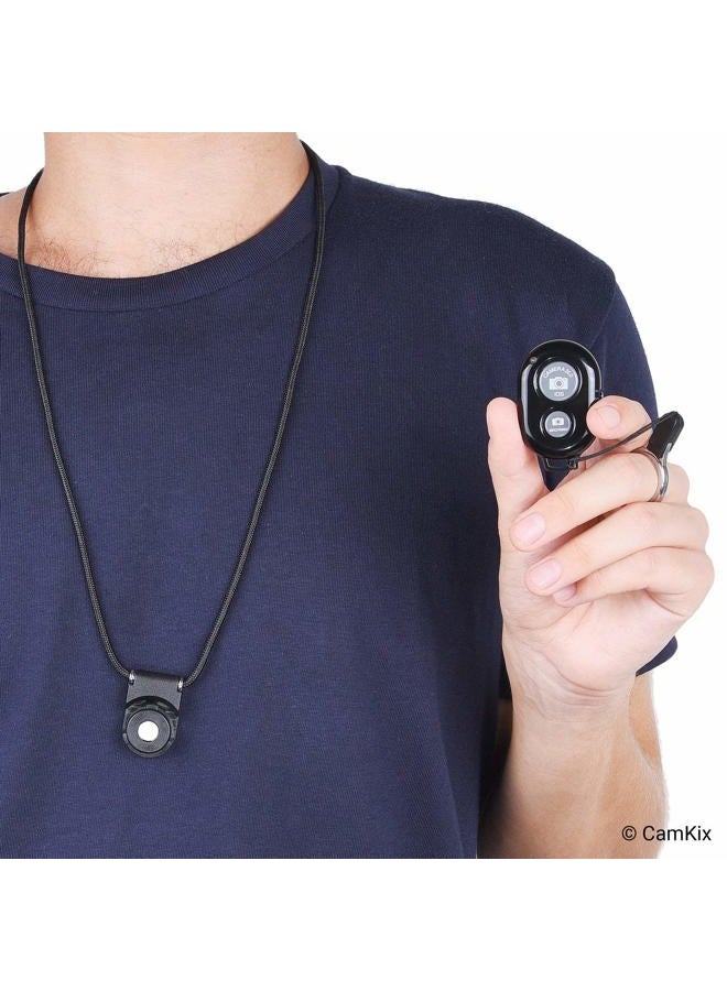 CamKix Camera Shutter Remote Control with Bluetooth Wireless Technology - Black - Lanyard with Detachable Ring Mount - Capture Pictures/Video Wirelessly at 30 ft Compatible with iPhone/Android - Image 5