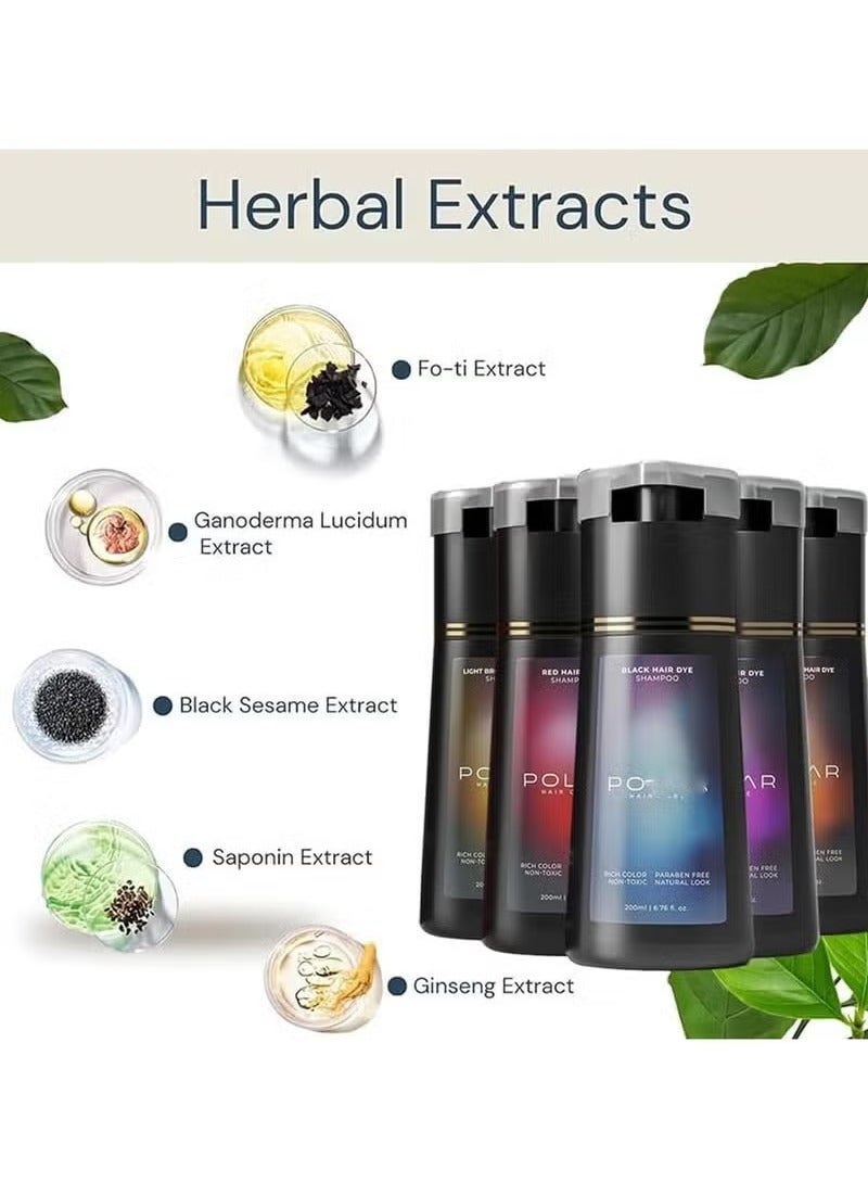 POLAR Hair Care Shampoo, Polar Hair Care Instant Dye Shampoo, Polar Hair Care Dye Shampoo (Red) - Image 3