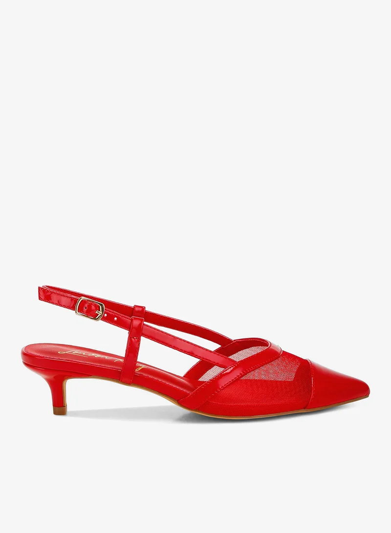 Red Mesh Slingback Sandals