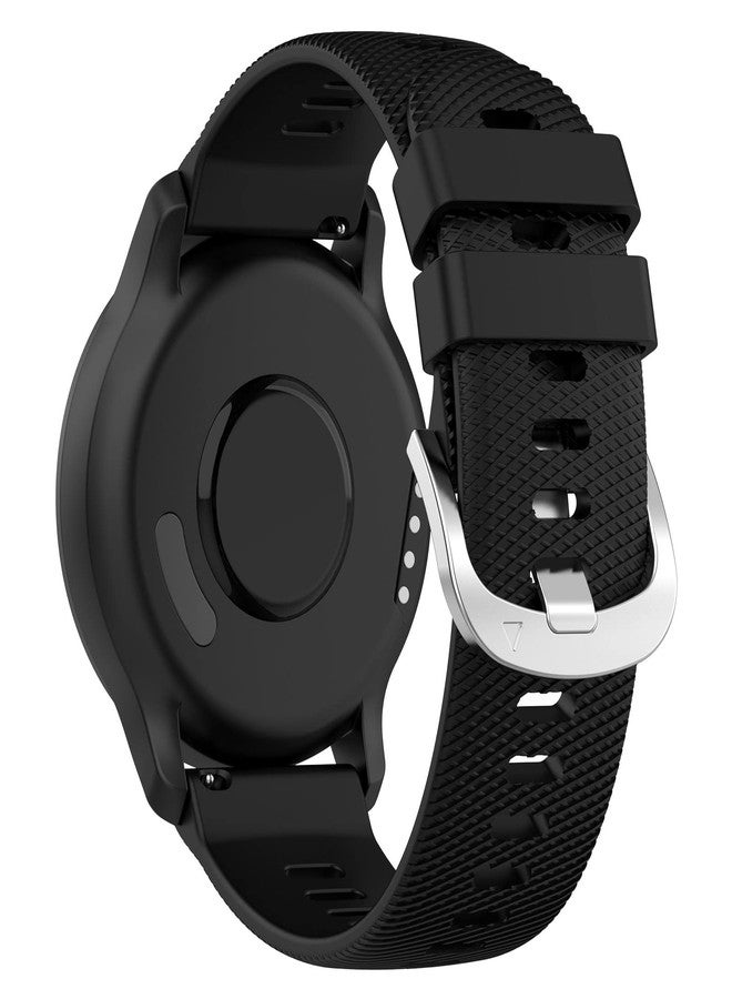AWADUO Compatible for Garmin VivoMove Trend Watch Bands, 20mm Replacement Wrist Watch band Replacement for Garmin Venu SQ2, Soft And Durable Black - Image 2