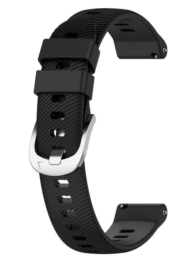 AWADUO Compatible for Garmin VivoMove Trend Watch Bands, 20mm Replacement Wrist Watch band Replacement for Garmin Venu SQ2, Soft And Durable Black - Image 4