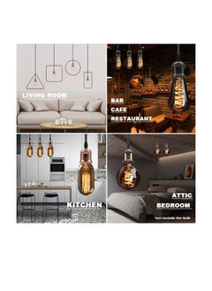 Excefore Ceiling Pendant & Lamp Holder, Metal Pendant Light Fitting, E27 Lamp Holder, Fitting Set with Braided Fabric Cable (Rose Gold)  - Image 5