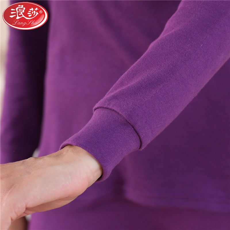 Langsha Cotton Thermal Underwear Set For Men And Women, Round Neck, Pure Cotton, Warm - Image 4