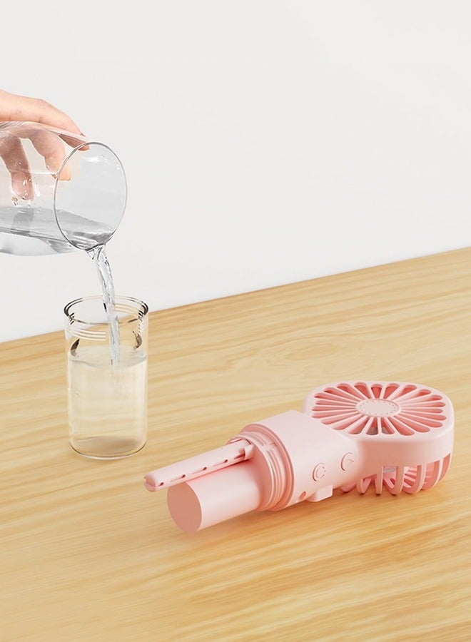 GUDOO Portable Personal Misting Fan - Rechargeable Handheld 4-Mode Cooling Spray Mist Fan for Travel, Camping, Outdoors, Indoors, & Makeup - Image 3