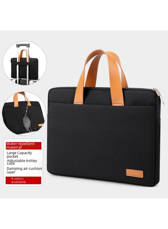 Men's Laptop Bag Printed Multi-Layered Inner OxFord Cloth Computer Case For Commuting Document Storage Business Handheld-Color:Blue-Dimensions:13-13.3