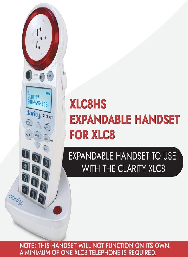 Clarity 59860.001 XLC8HS Expandable Handset for Clarity XLC8 - Image 2