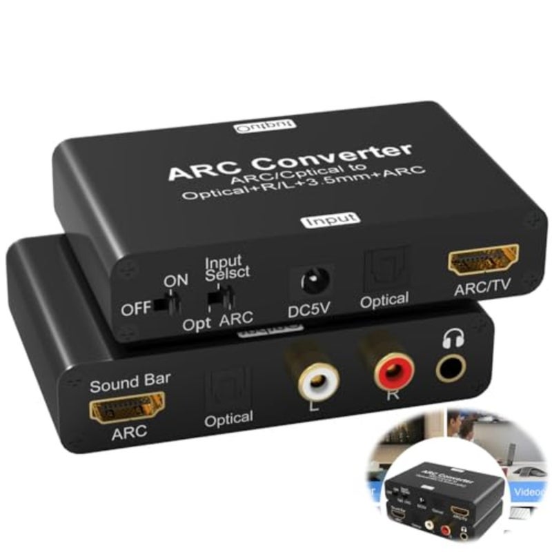 Hdmi Audio Extractor, 192Khz Arc Digital To Analog Converter, Dac With Spdif/Optical Arc, Spdif/Optical, L/R Or 3.5Mm - Image 1