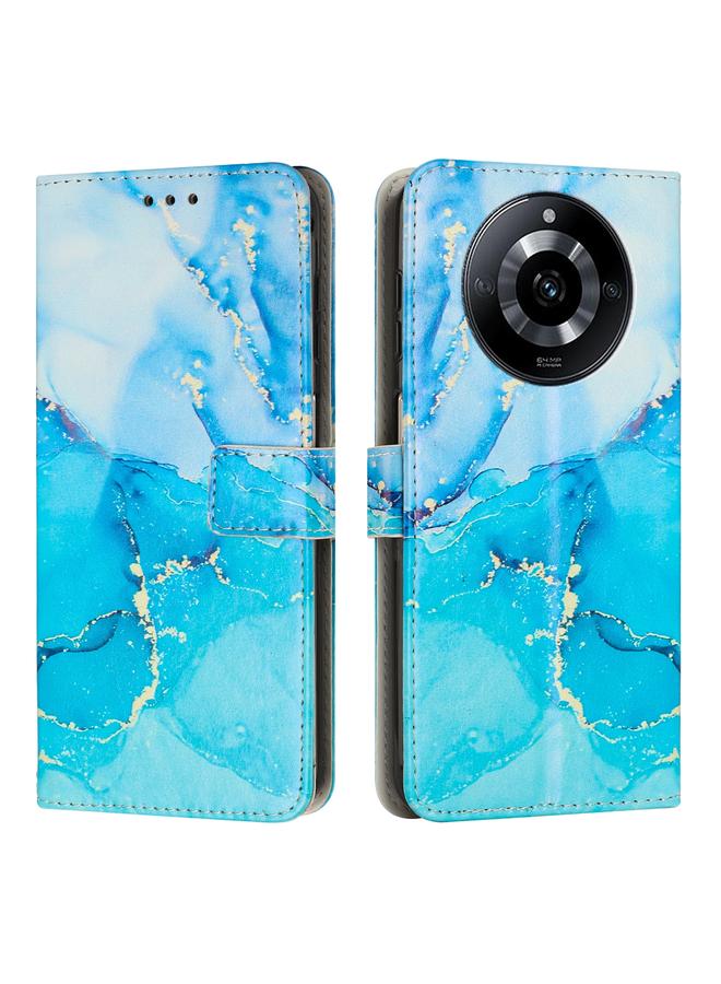 S-TOP Case For Realme 11 Painted Marble Pattern Leather Phone Case - Image 1