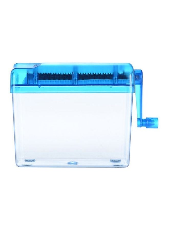 NIBEMINENT A6 Paper Shredder Blue/Clear  - Image 1