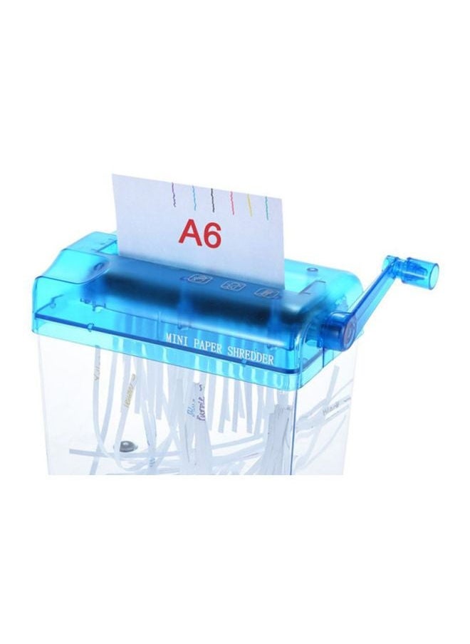 NIBEMINENT A6 Paper Shredder Blue/Clear  - Image 3