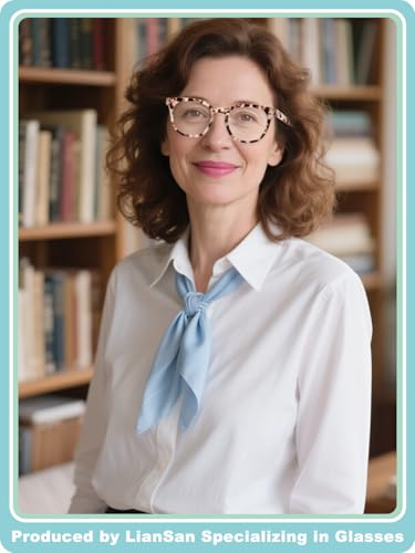 LianSan Reading Glasses for Women - Stylish Blue Light Blocking Computer Readers with Spring Hinge(Leopard,2.5x) - Image 2