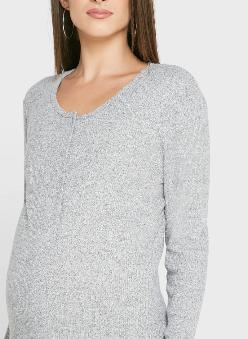 River Island Maternity Popper Front Dress