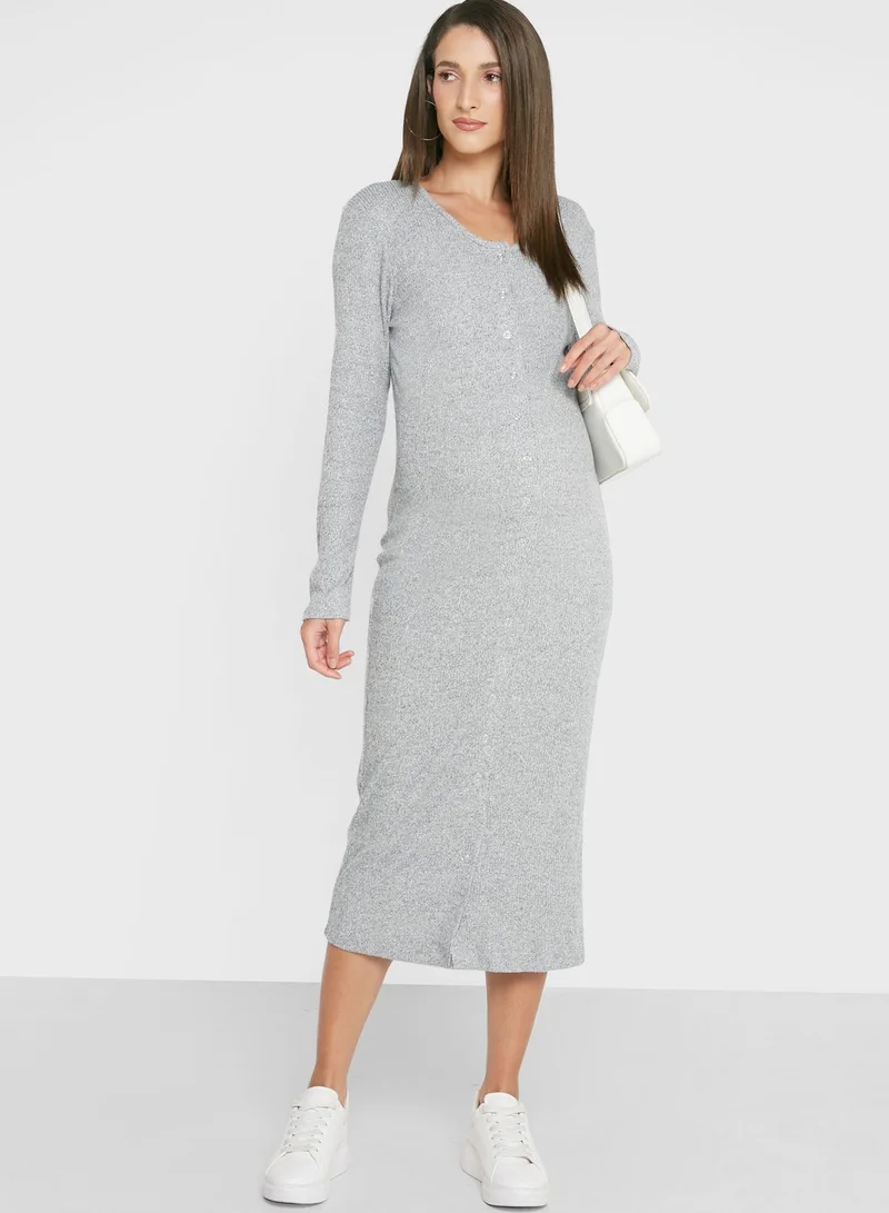 River Island Maternity Popper Front Dress
