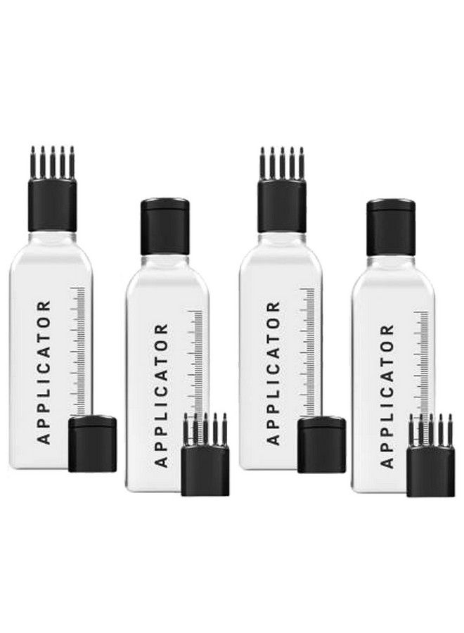 VREENY Hair Root Applicator Bottle With Comb Cap For Applying Hair Oil Shampoo And Medicine (R_A_B_Pack Of 04) - Image 1