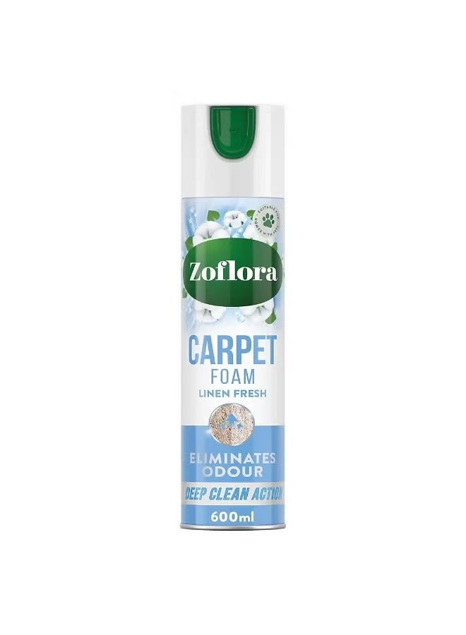 Zoflora Carpet Fresh & Care Foam Carpet Cleaner Linen Fresh 600ml
