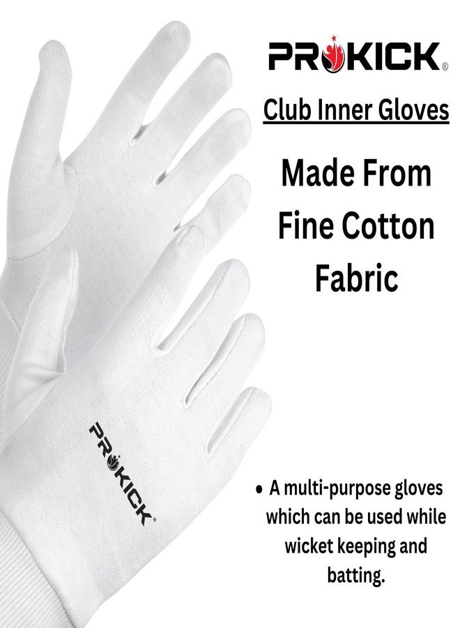 Prokick Club Inner Gloves for Cricket | Breathable & Sweat-Absorbing Cotton Inners | Comfortable Inner Gloves for Batting | Lightweight & Durable - Image 4