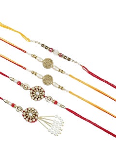Webelkart Webelkart Combo of 5 Rakhi For Brother, Bhaiya, kids with Beautiful Rakshabandhan Greetings Card  - Image 1