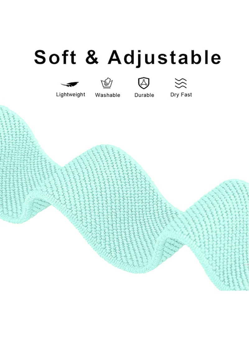 2 Pack 22mm Watch Band Compatible With Huawei Watch GT 4 46mm, Huawei Watch 4 46mm,Samsung Galaxy Watch 3 45mm,Samsung Gear S3 Women Men Adjustable Solo Loop Elastic Wristbands Strap - Image 3