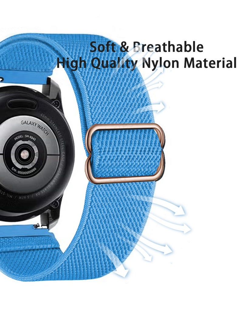 2 Pack 22mm Watch Band Compatible With Huawei Watch GT 4 46mm, Huawei Watch 4 46mm,Samsung Galaxy Watch 3 45mm,Samsung Gear S3 Women Men Adjustable Solo Loop Elastic Wristbands Strap - Image 4