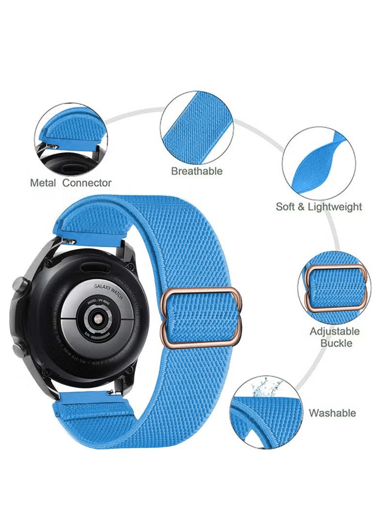 2 Pack 22mm Watch Band Compatible With Huawei Watch GT 4 46mm, Huawei Watch 4 46mm,Samsung Galaxy Watch 3 45mm,Samsung Gear S3 Women Men Adjustable Solo Loop Elastic Wristbands Strap - Image 2