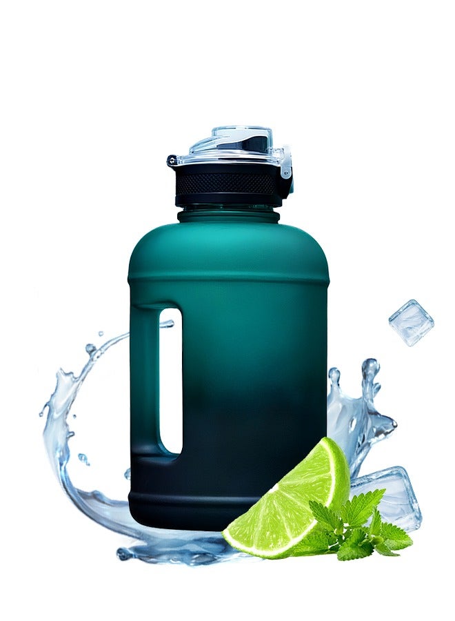 2.2LBig زجاجة مياه 2200 مل مع مقبض مانع للتسرب خالية من BPA إبريق مشروبات يومية ذات سعة كبيرة لصالة الألعاب الرياضية للياقة البدنية في الهواء الطلق - Image 1