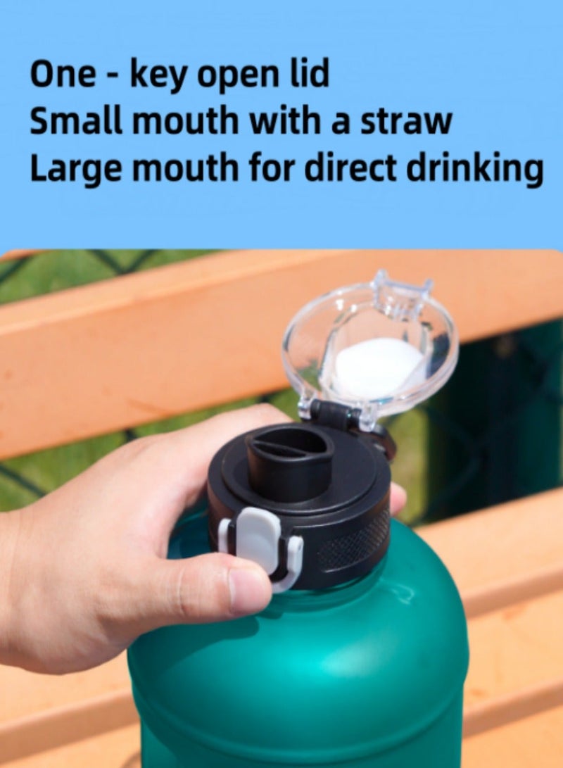 زجاجة ماء كبيرة بسعة 2.45 لتر بمقبض خالية من مادة BPA مقاومة للتسرب وتحفيزية لسعة رياضية كبيرة - Image 3