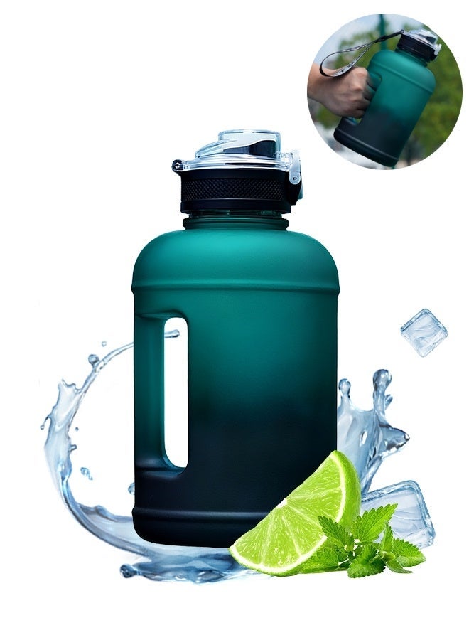 زجاجة ماء كبيرة بسعة 2.45 لتر بمقبض خالية من مادة BPA مقاومة للتسرب وتحفيزية لسعة رياضية كبيرة - Image 1