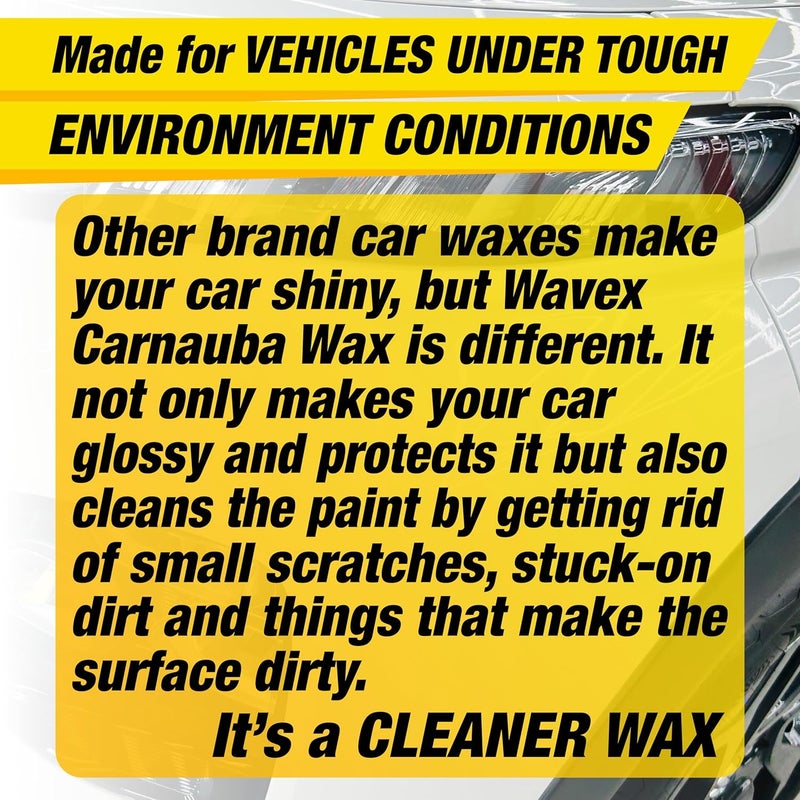 Wavex Carnauba Wax Car Polish 350ml | Wax That Restores Dull Old Paint to New | Polish for Painted Surface, Headlights & Chrome Components - Image 4