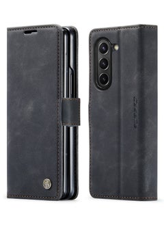 CaseMe CaseMe Samsung Galaxy Z Fold 5 Case Wallet, for Samsung Galaxy Z Fold 5 Wallet Case Book Folding Flip Folio Case with Magnetic Kickstand Card Slots Protective Cover - Black  - Image 2