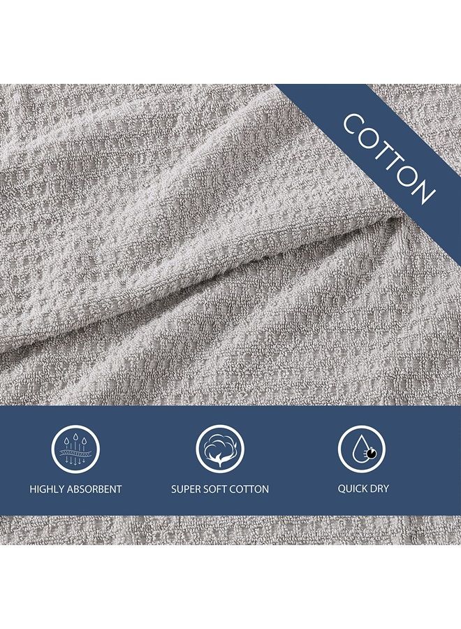 TOMMY Bahama Washcloth Set, Highly Absorbent Cotton Bathroom Decor, Low Linting & Fade Resistant (Northern Pacific Grey, 12 Piece) - Image 4