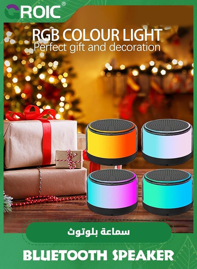 GROIC Portable Bluetooth Speaker with Lights, Night Light LED Wireless Speaker, Magnetic Waterproof Multicolor Auto-Changing, TWS, Perfect Mini for Shower, Home, Outdoor  - Image 5