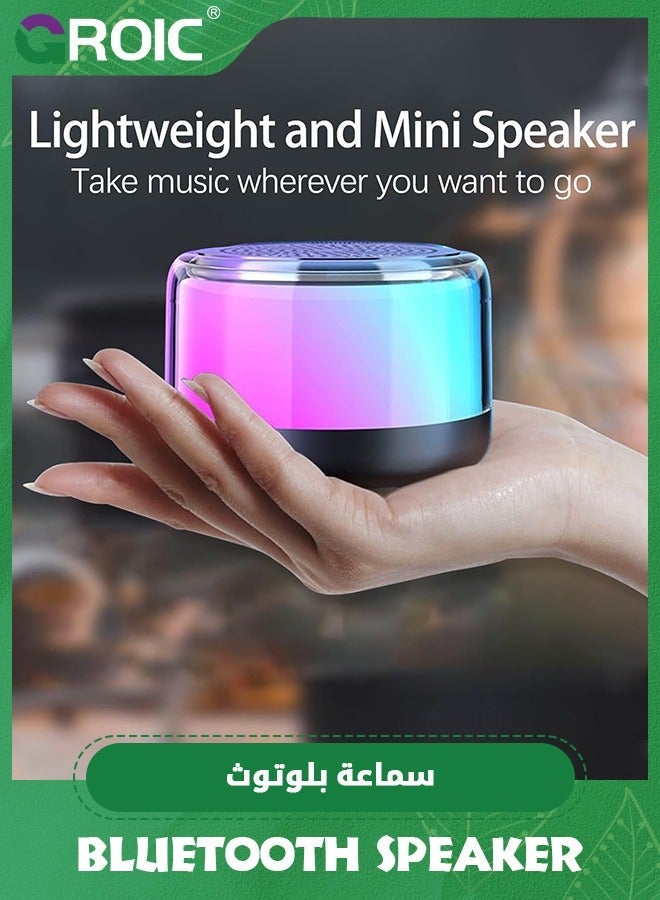 GROIC Portable Bluetooth Speaker with Lights, Night Light LED Wireless Speaker, Magnetic Waterproof Multicolor Auto-Changing, TWS, Perfect Mini for Shower, Home, Outdoor  - Image 4