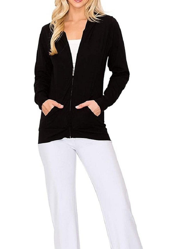 general Long Sleeve Casual Solid Basic Hoodie Sweatshirt - Image 2