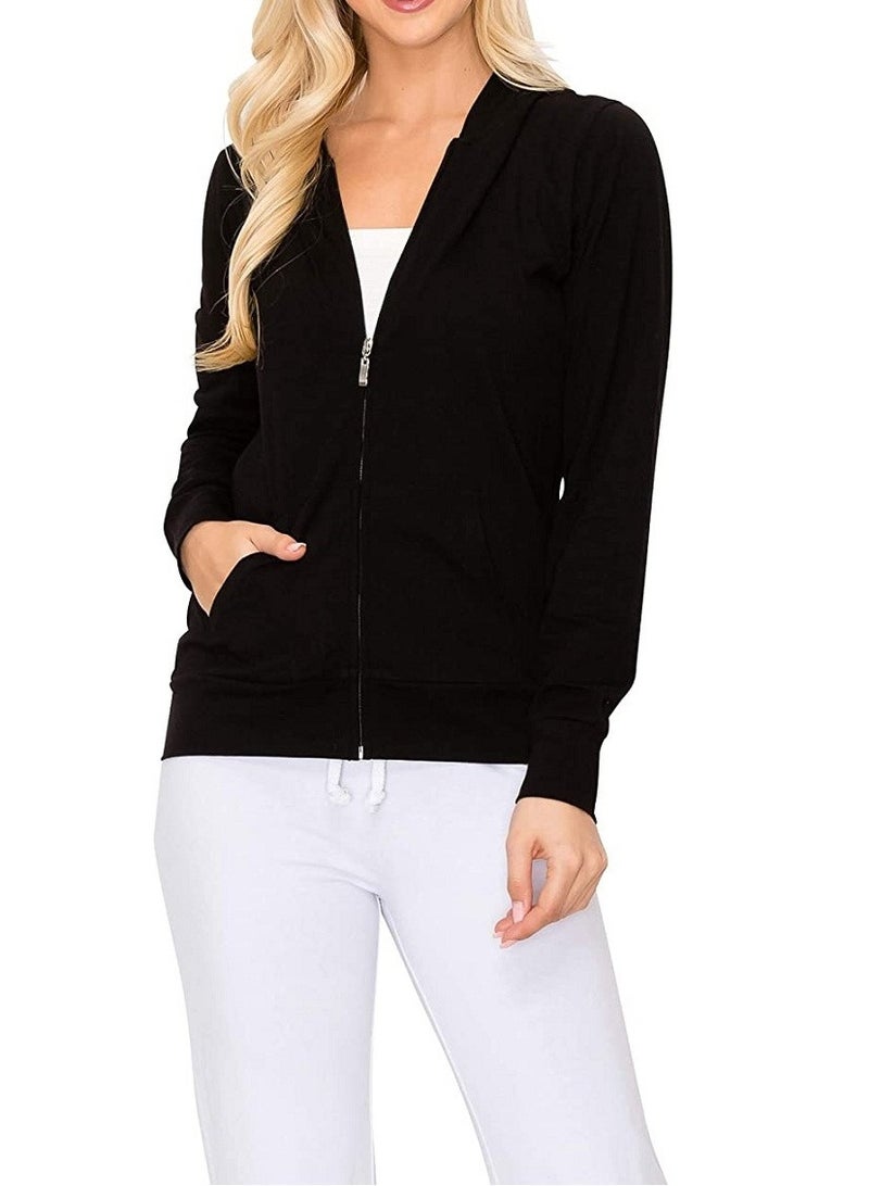 general Long Sleeve Casual Solid Basic Hoodie Sweatshirt - Image 1
