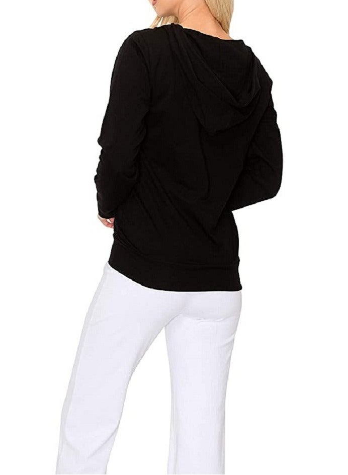 general Long Sleeve Casual Solid Basic Hoodie Sweatshirt - Image 5
