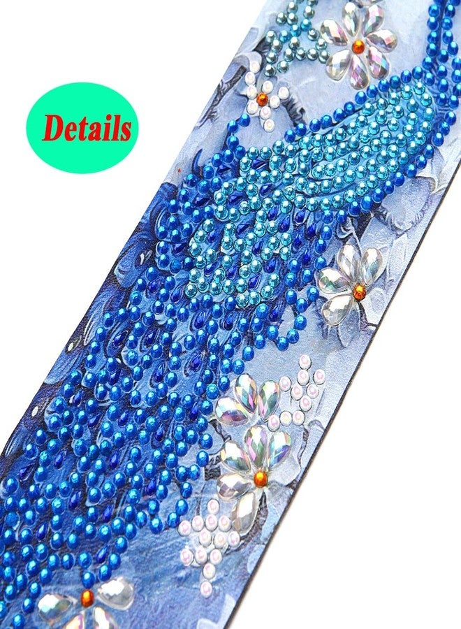 Miyolo 2 Pcs Diamond Painting Tassels Bookmarks Art 5D DIY Rose and Peacock Kits Leather Bookmark for Graduation Anniversary Birthday Christmas for Adults Beginners - Image 5