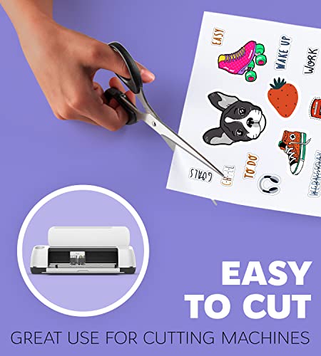 SMALL SMILE Premium Printable Vinyl Sticker Paper for Inkjet Printer and Laser - 20 White Glossy Sticker Paper Waterproof - Durability Adhesive Paper 8.5 x 11, Fast Dry, Holds Ink Well, Great for Cutting Machines - Image 3