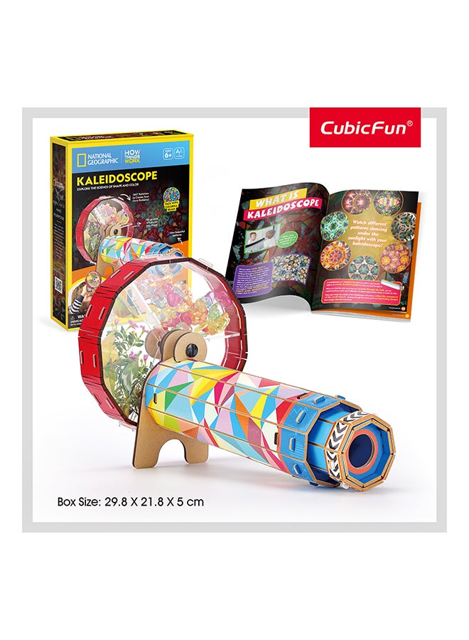 CubicFun National Geographic 3D Puzzle Construction Kit, Large Kaleidoscope, DIY Craft Set Look, Light and Colours, Experiment Set for Children from 6 Years - Image 2