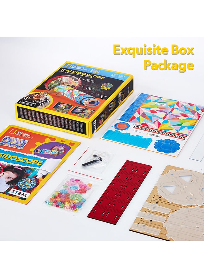 CubicFun National Geographic 3D Puzzle Construction Kit, Large Kaleidoscope, DIY Craft Set Look, Light and Colours, Experiment Set for Children from 6 Years - Image 4