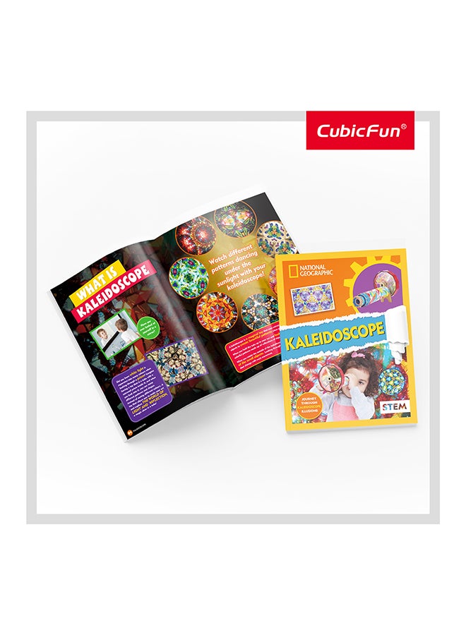 CubicFun National Geographic 3D Puzzle Construction Kit, Large Kaleidoscope, DIY Craft Set Look, Light and Colours, Experiment Set for Children from 6 Years - Image 5