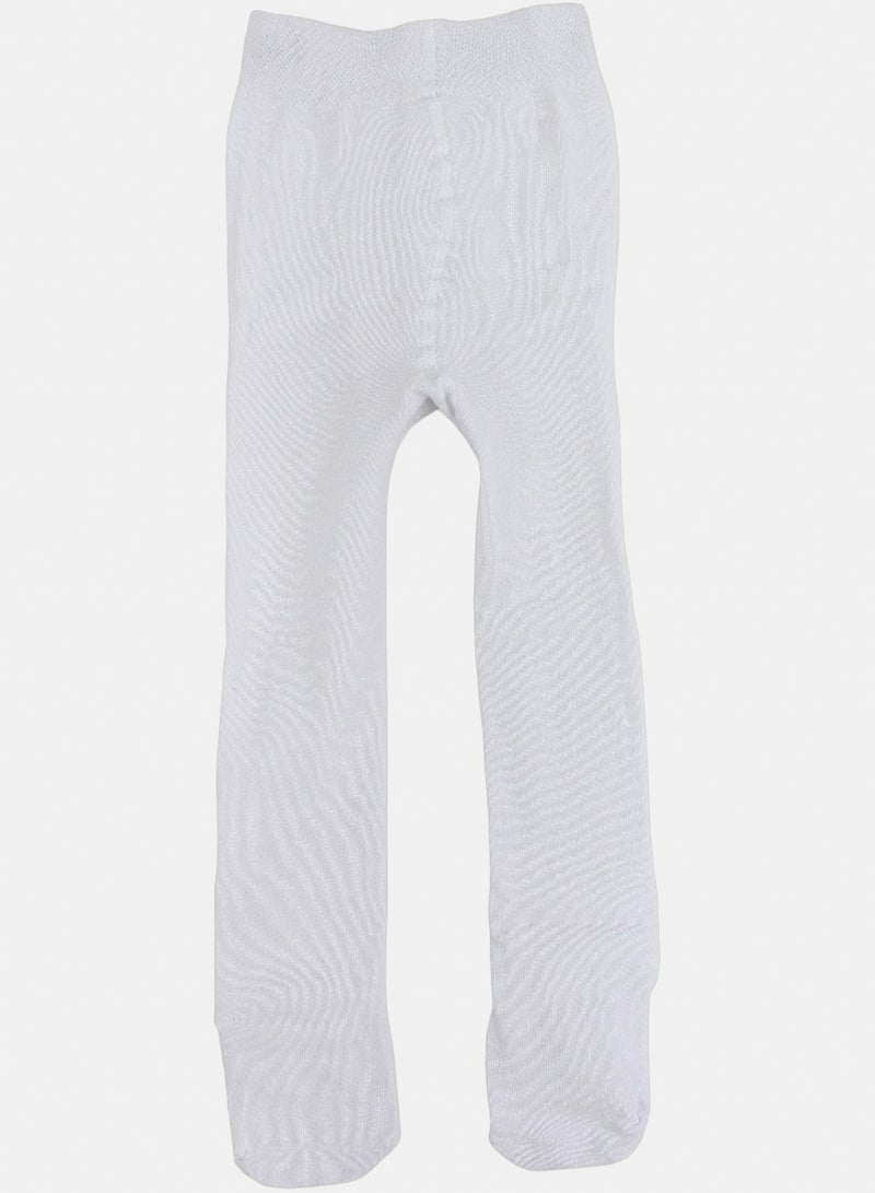Baby Girls Cotton Tights – White