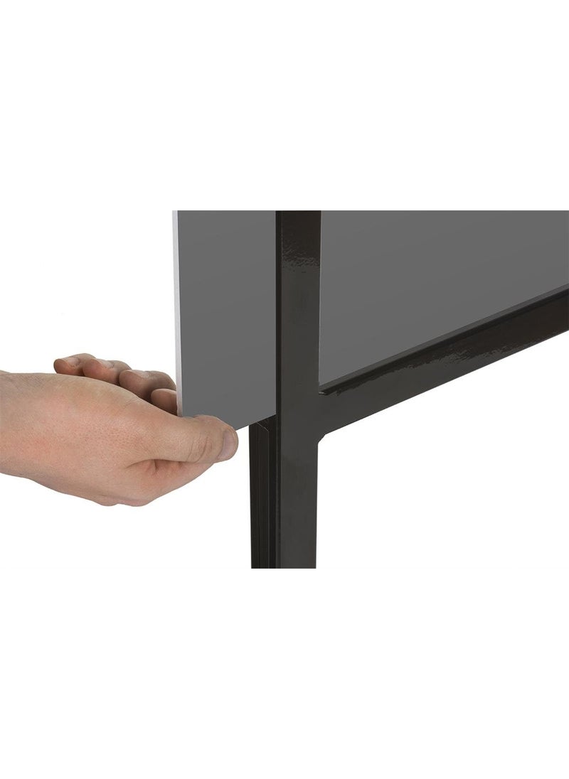Displays2go Displays2go Tall Poster Sign Stand for 22 x 28 Inch Inserts Holds Up to Six Graphics Double Sided Black Steel  - Image 4