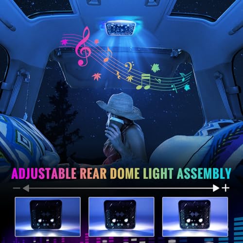 AMSPRAC Universal Car Roof Dome Lights ReplacementAdjustable LED Ceiling Lamps Assembly wTouch ScreenCar RV Interior Lighting wDoor Trigger SwitchOverHead Roof Ambient LightRGB Meteor Style - Image 3