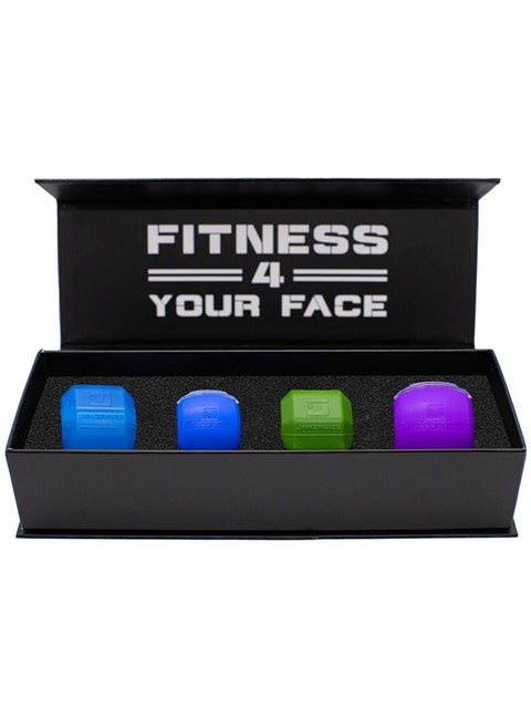 Athletic Bundle Jaw Enhancerjawfaceand Neck Exerciserhelps Reduce Stress And Cravingsfacial Exercise (Pop N Go & Custom Fit (Beg.Adv.& Elite)Green & Blue)