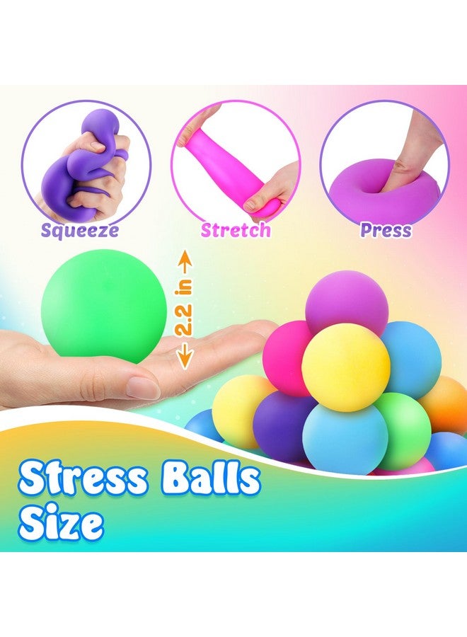 SMALL FISH Squishy Stress Balls for Kids Adults: 18 Pack Stretchy Fidget Ball for Anxiety Stress Relief, Hand Therapy Sensory Squishy Ball, Party Favors Classroom Prizes, Easter Gifts for Kids - Image 3