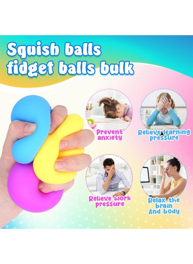 SMALL FISH Squishy Stress Balls for Kids Adults: 18 Pack Stretchy Fidget Ball for Anxiety Stress Relief, Hand Therapy Sensory Squishy Ball, Party Favors Classroom Prizes, Easter Gifts for Kids - Image 2