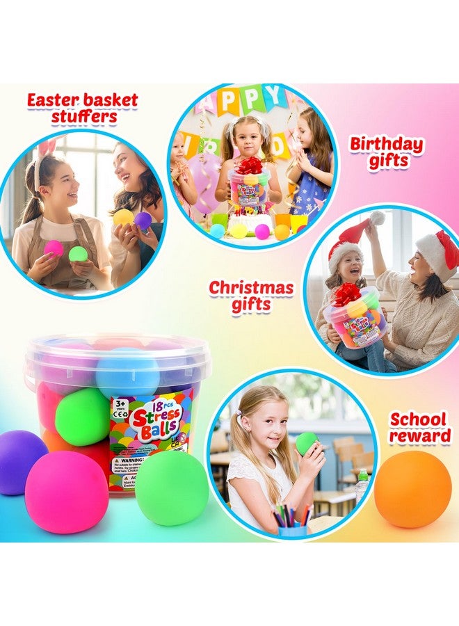SMALL FISH Squishy Stress Balls for Kids Adults: 18 Pack Stretchy Fidget Ball for Anxiety Stress Relief, Hand Therapy Sensory Squishy Ball, Party Favors Classroom Prizes, Easter Gifts for Kids - Image 5