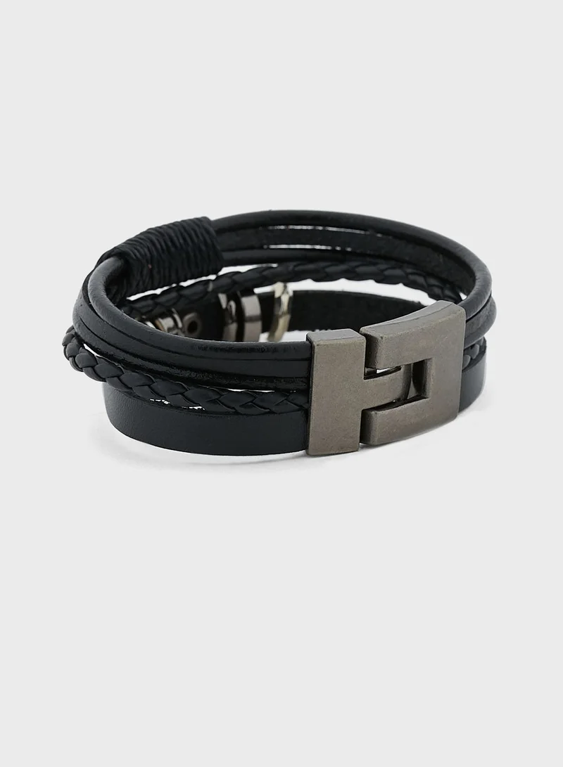 Seventy Five Skull Braided Bracelet