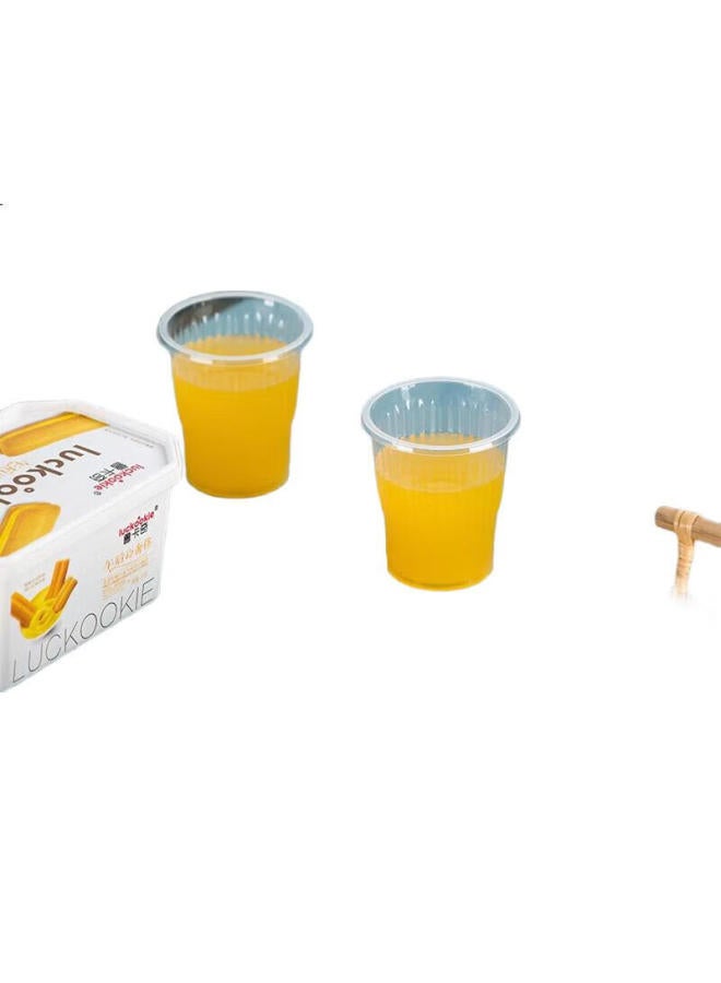 CHAHUA Camellia Aviation Cup Disposable Cups, Thickened Plastic Cups, Pp Transparent Plastic Cups, For Home Use, 100 Pieces, 170Ml - Image 1